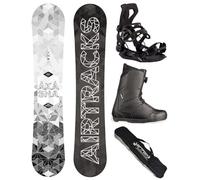 AIRTRACKS Snowboard Set Pack Planche Akasha Wide Hybrid Rocker 159 - Fixations Master - Chaussures Master ATOP 43 - SB Bag