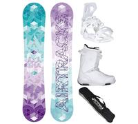 AIRTRACKS Snowboard Set Pack Planche Akasha Zero Rocker 153 + Fixations Master W + Chaussures Strong ATOP W 42 + SB Bag