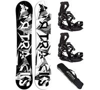 AIRTRACKS Snowboard Set Pack Planche BWF Extra Wide 171 - Fixations Master XL - SB Bag