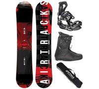 AIRTRACKS Snowboard Set Pack Planche Eight Wide Hybrid Rocker 160 - Fixations Master - Chaussures Master QL 44 - SB Bag