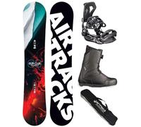 AIRTRACKS Snowboard Set Pack Planche North South Four Camber Wide 157 + Fixations Master + Chaussures Master ATOP 45 + SB Bag