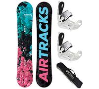 AIRTRACKS Snowboard Set/Pack/Planche Polygonal Femme 148CM+Fixations Master W M+SB Sac/Neuf