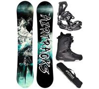 AIRTRACKS Snowboard Set Pack Planche Under Zero Rocker Wide 165 - Fixations Master - Chaussures Strong ATOP 41 - SB Bag