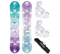 AIRTRACKS Snowboard Set - Planche Akasha Lady 150 - Fixations Master FASTEC W S - SB Sac/Neuf