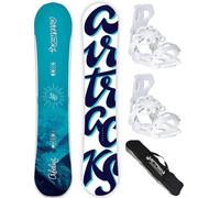 AIRTRACKS Snowboard Set - Planche ORBELUS Lady 150 - Fixations Master W M - SB Bag