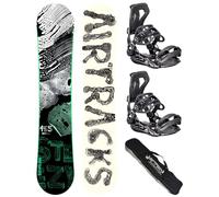 AIRTRACKS Snowboard Set - Planche STEEZY Wide 150 - Fixations Master M - SB Bag