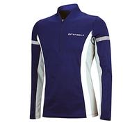 Airtracks T-shirt de course à pied à manches longues T-shirt fonctionnel thermique en polaire avec marquages réfléchissants Pour homme et femme, Homme, bleu, S - Herren