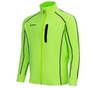 Airtracks Veste de cyclisme thermique Air Tech II - Pour homme - Softshell - Coupe-vent et imperméable, fluo, M