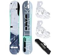 airtracksGraffiti Lady Hybrid Rocker + Set de snowboard pour femme Star W ou Master fastec W + SB Bag144 147 151 cm, Femme, Airtracks Snowboard Set Graffiti Hybrid Rocker + Snowboard Bindung Star