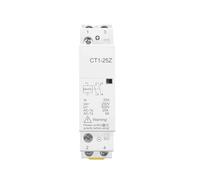 AIRUIXI Contacteur à Courant continu Contacteur modulaire Domestique TOCT1 2P 25A DC 12V 24V Bobine 220V/230V 50/60HZ Rail DIN AC 2NO(DC 24V INO 1NC)