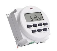 AIRUIXI Interrupteur programmable Minuterie numérique programmable DC 5 V 7 Jours, contrôle du Relais horaire au Format 12/24 h, Horloge avec Fonction Compte à rebours Off(5V Timer)