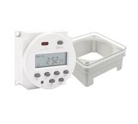 AIRUIXI Interrupteur programmable Relais programmable numérique CN101B AC 12 V 24 V 220 V 110 V, NO/NF, avec Couvercle de Protection, hebdomadaire, 7 Jours(110V with Cover)