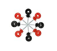 AIRUIXI Isolateur Cloture Electrique Lot de 100 et 50 Outils de Connexion de Fils de 9 cm, isolateurs de clôture, Protection Durable Contre Les Courts-Circuits(Black 100pcs)