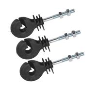 AIRUIXI Isolateur Cloture Electrique Lot de 50 isolateurs à écrou Plat for clôture électrique, isolateurs filetés en Spirale for pâturages et fermes