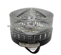 AIRUIXI Signal Lumineux Industriel Alarme de sécurité Blanche avec Son 12 V, 24 V, 110 V, 220 V, Stroboscope, Voyant d'avertissement, Petite Lampe LED Clignotante(220V)