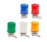 AIRUIXI Signal Lumineux Industriel Feu d'avertissement Clignotant for Pompiers avec Buzzer Rouge Bleu Vert Jaune indicateur Lumineux DC12V 24V AC220V 110V(Red,AC 110V)