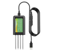 AIRUIXI testeur de Sol Testeur de Sol 8 en 1 NPK, ph-mètre EC, détecteur de température et d'humidité, capteur étanche IP68(4 Pins)