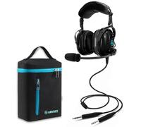 AIRVOICE Casque Aviation PNR avec Annulation Passive du Bruit, Oreillettes Confortables et Microphone Flexible - Étui de Transport Inclus