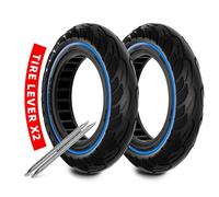 airwak 10 x 2,125 Pneu Solides Compatible avec Gotrax G4/GXL V2/XR, TurboAnt X7 Max/X7 Pro Trotinette Electrique Caoutchouc Nid D'abeille Amortisseur Anti-explosion Scooter Tubeless Roues(Bleu 2pcs)