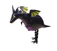 Airwalker Ballon Dragon Noir - Ballon Animal Marchant hélium Walking Folienballon Deko pour Enfants Anniversaire fête Mariage Enfants Cadeau JGA décoration Animaux Ballons Marchant