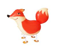 Airwalker Ballon gonflable renard rouge, 69 x 49 cm, idéal pour les anniversaires d'enfants, les fêtes et la décoration, flottant et mobile, couleurs vives, gonflé à l'air ou à l'hélium, ballon