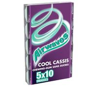 AIRWAVES - Dragées Fraîcheur Intense Cassis Sans Sucres, Boostez Votre Respiration, 5x10 Dragées - Lot De 4