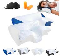 Airway Pro Sleep Apnea Relief Pillow, Airway Pro Pillow, Cervical Neck Pillows, Support Your Head, Neck, Shoulders, Memory Foam Ergonomic Side Sleeper Pillows for Side and Back Sleepers (2PCS-A)