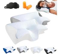 Airway Pro Sleep Apnea Relief Pillow, Airway Pro Pillow, Cervical Neck Pillows, Support Your Head, Neck, Shoulders, Memory Foam Ergonomic Side Sleeper Pillows for Side and Back Sleepers (2PCS-C)