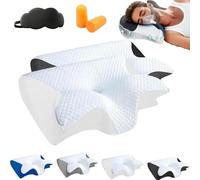 Airway Pro Sleep Apnea Relief Pillow, Airway Pro Pillow, Cervical Neck Pillows, Support Your Head, Neck, Shoulders, Memory Foam Ergonomic Side Sleeper Pillows for Side and Back Sleepers (2PCS-B)