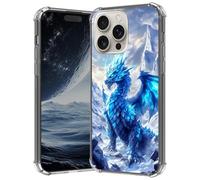 AIRWEE Coque transparente pour iPhone 16 Pro 5G 6,3", anti-rayures, fine et souple, en TPU souple, avec coussin d'air aux 4 coins, coque de téléphone transparente pour femmes et filles, dragon cool
