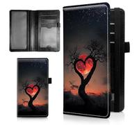 AIRWEE Couverture de chéquier fine pour femme, portefeuille de chèque en cuir synthétique avec blocage RFID avec emplacements pour cartes, porte-stylo, registre de chèques durable à deux volets et