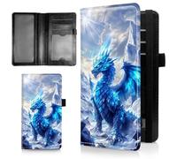 AIRWEE Couverture de chéquier fine pour femme, portefeuille de chèque en cuir synthétique avec blocage RFID avec emplacements pour cartes, porte-stylo, registre de chèques durable à deux volets et