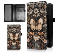 AIRWEE Couverture de chéquier fine pour femme, portefeuille de chèque en cuir synthétique avec blocage RFID avec emplacements pour cartes, porte-stylo, registre de chèques durable à deux volets et