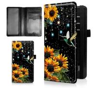 AIRWEE Couverture de chéquier fine pour femme, portefeuille de chèque en cuir synthétique avec blocage RFID avec emplacements pour cartes, porte-stylo, registre de chèques durable à deux volets et