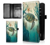 AIRWEE Couverture de chéquier fine pour femme, portefeuille en cuir synthétique avec blocage RFID avec emplacements pour cartes, porte-stylo, registre de chèques durable à deux volets et housse pour