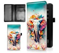 AIRWEE Couverture de chéquier mince pour femme, portefeuille de chèque en cuir synthétique avec blocage RFID avec emplacements pour cartes, porte-stylo, registre de chèques durable à deux volets et