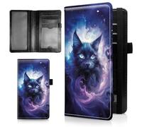AIRWEE Couverture de chéquier mince pour femme, portefeuille de chèque en cuir synthétique avec blocage RFID avec emplacements pour cartes, porte-stylo, registre de chèques durable à deux volets et