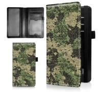 AIRWEE Couverture de chéquier mince pour femme, portefeuille de chèque en cuir synthétique avec blocage RFID avec emplacements pour cartes, porte-stylo, registre de chèques durable à deux volets et