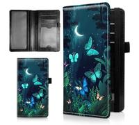AIRWEE Étui de chéquier fin pour femme, portefeuille en cuir synthétique avec blocage RFID avec emplacements pour cartes, porte-stylo, carnet de chèques à deux volets et housse pour porte-monnaie, A6