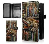 AIRWEE Étui de chéquier fin pour femme, portefeuille en cuir synthétique avec blocage RFID avec emplacements pour cartes, porte-stylo, carnet de chèques à deux volets et housse pour porte-monnaie, A1