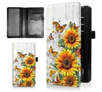 AIRWEE Étui de chéquier fin pour femme, portefeuille en cuir synthétique avec blocage RFID avec emplacements pour cartes, porte-stylo, carnet de chèques à deux volets et housse pour porte-monnaie, A1