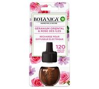 Airwick Botanica Désodorisant Maison Recharge Electrique Géranium/Rose 19 ml