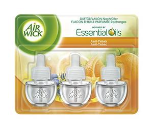 Airwick duftölflakon Lot de 3 recharges pour parfum mâle Anti Tabac