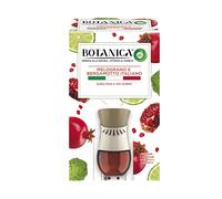 Airwick Flacon diffuseur d'huiles essentielles électrique, 1 paquet avec un parfum d'ambiance et une recharge parfum grenade et bergamote italien, parfum naturel