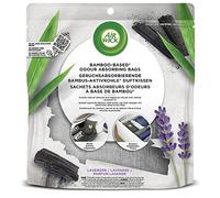 AirWick Lot de 2 sachets de charbon de bois à base de bambou, absorbe les odeurs et l'humidité, parfum lavande, 2 x 170 g chacun