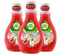 AIRWICK Lot de 3 Désodorisants Mèche Active Framboisier Flacon de 375 ml