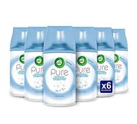 Airwick Lot de 6 recharges pour parfum d'ambiance en spray automatique Freshmatic, parfum pur doux en coton, recharge de 250 ml