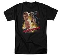 Airwolf T-Shirt Adult Regular fit Retro Design Graphic Tee BlackX-Large