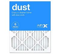AIRx DUST Lot de 6 filtres à air plissés MERV 8 16 x 20 x 1 - Fabriqué aux États-Unis
