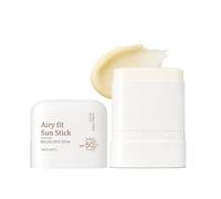 Airy Fit Sun Stick, SPF 50+ Triple Functional Broad Spectrum Face Sunscreen Stick, Waterproof, Sweatproof & Sandproof, Lightweight & Non-Greasy Sun Shield, Respectueuse Solaire, Korean Skin Care (1)